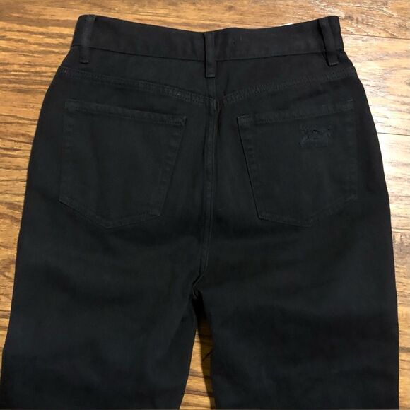 Pacsun Deep Black Distressed Ultra High Rise Slim Denim Jeans Size 26 - Picture 8 of 15